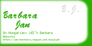 barbara jan business card
